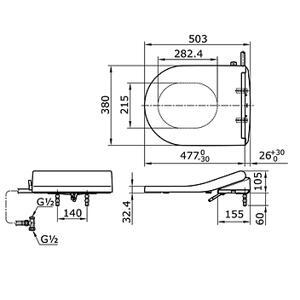 Nắp bồn cầu Toto TCW09S