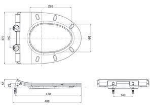 Nắp đậy bàn cầu Toto TC600VS
