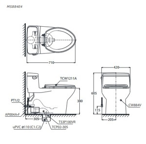 Nắp Eco-washer ToTo TCW1211A