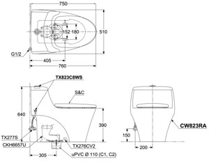 Nắp Eco-washer ToTo TCW1211A