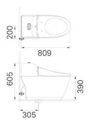 Nắp rửa bồn cầu Inax CW-S15VN