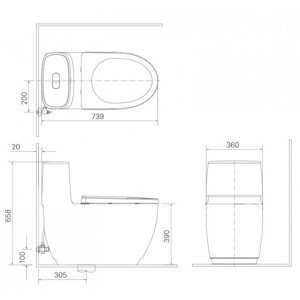 Nắp rửa bồn cầu Inax CW-S15VN