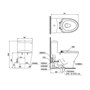 Nắp rửa điện tử Toto TCF6531Z