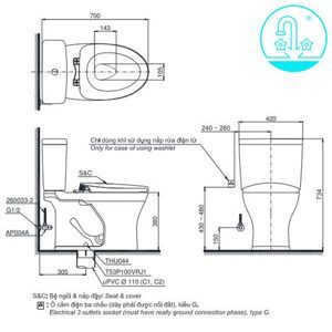 Nắp rửa điện tử Toto TCF6531Z