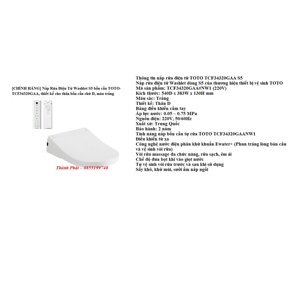 Nắp rửa điện tử washlet Toto TCF34320GAA