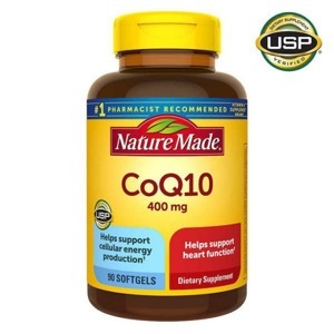 Nature made CoQ10 400mg - Viên uống chống oxy hóa, giúp tim khỏe mạnh, 60 viên