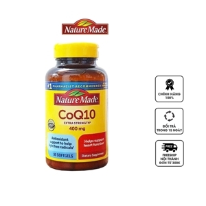 Nature made CoQ10 400mg - Viên uống chống oxy hóa, giúp tim khỏe mạnh, 60 viên