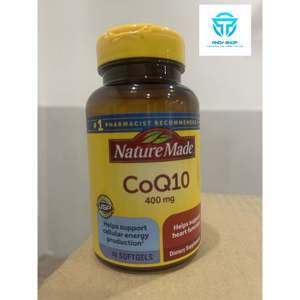 Nature made CoQ10 400mg - Viên uống chống oxy hóa, giúp tim khỏe mạnh, 60 viên