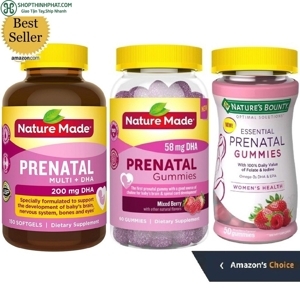 Viên uống bổ sung vitamin & khoáng chất cho thai phụ NATURE'S BOUNTY Prenatal 100 viên