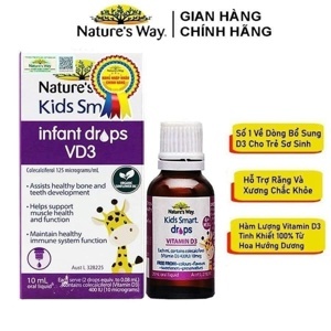 Nature’s Way Kids Smart Infant Drops VD3 Cho Trẻ Dưới 12 Tuổi - bổ sung vitamin d3