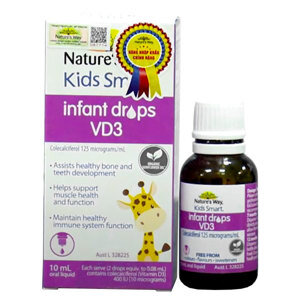 Nature’s Way Kids Smart Infant Drops VD3 Cho Trẻ Dưới 12 Tuổi - bổ sung vitamin d3