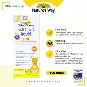 Nature's Way Kids smart Liquid ZinC 200ml - Siro bổ sung kẽm dạng nước cho bé