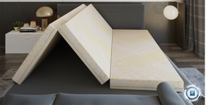 Nệm cao su gấp 3 Kim Cương Gappa 155x195x10cm