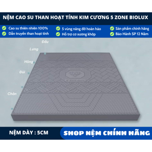 Nệm cao su Kim Cương Diamond Biolux