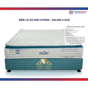 Nệm lò xo Kim Cương AsLing 4 sao