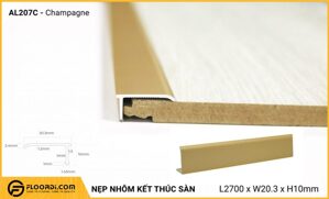 Nẹp nhôm kết thúc sàn AL207C