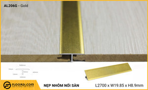 Nẹp nhôm nối sàn AL206G