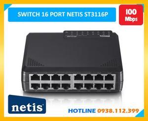 Thiết bị chia mạng Switch Fast Netis ST3116P - 16-Port