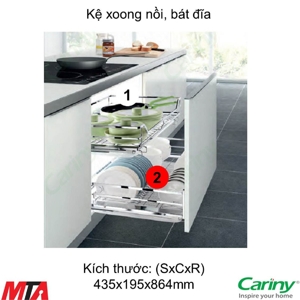 Ngăn kéo bát đĩa Cariny CS26B-900