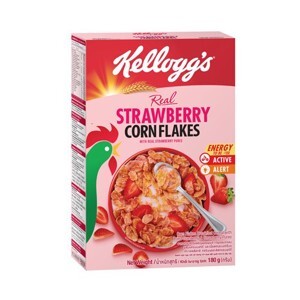 Ngũ cốc ăn sáng dinh dưỡng vị dâu tây Kellogg's Corn Flakes Strawberry 180g