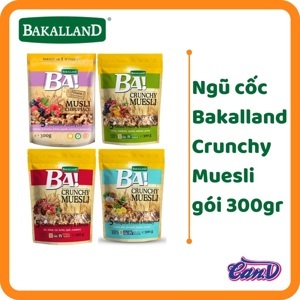 Ngũ cốc Bakalland Muesli  5 loại hạt lúa mạch và mật ong 300g