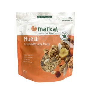 Ngũ cốc giòn trái cây hữu cơ Muesli Croustillant Aux Fruits Markal gói 375g