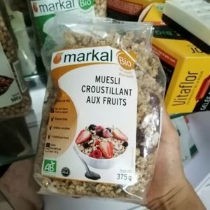 Ngũ cốc giòn trái cây hữu cơ Muesli Croustillant Aux Fruits Markal gói 375g