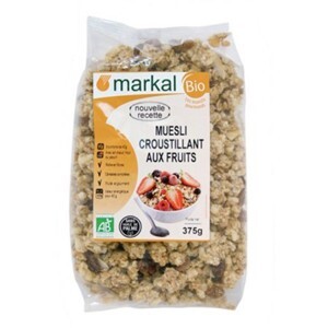 Ngũ cốc giòn trái cây hữu cơ Muesli Croustillant Aux Fruits Markal gói 375g