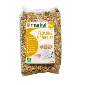 Ngũ cốc hỗn hợp hữu cơ cán dẹp Markal gói 500g