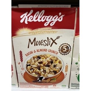 Ngũ cốc Kellogg's Mueslix vị nho khô hạnh nhân hộp 375g