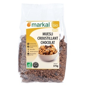 Ngũ cốc muesli giòn sô cô la hữu cơ Markal gói 375g