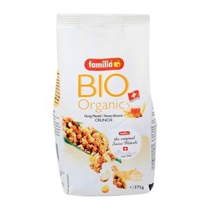 Ngũ cốc sạch hỗn hợp mật ong và hạnh nhân Familia BIO Organic Honey – Almond Crunch 375g