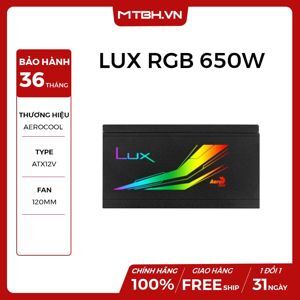 Nguồn - Power Supply Aerocool Lux RGB 650W