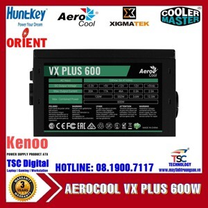 Nguồn - Power Supply Aerocool VX Plus 600W