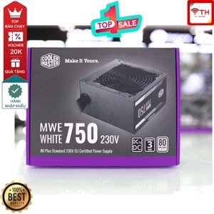 Nguồn - Power Supply Cooler Master MWE 750 White 230V V2