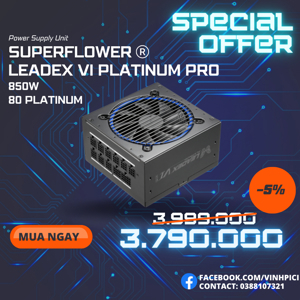 Nguồn - Power Supply Super Flower Leadex Platinum 850W