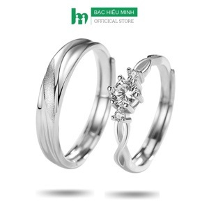 Nhẫn đôi Bạc Hiểu Minh NC182 đôi tình nhân