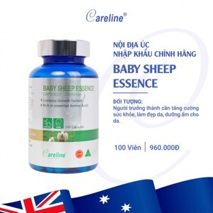 Nhau Thai Cừu giúp trẻ hóa làn da, trắng hồng, khỏe mạnh, giảm thâm nám BABY SHEEP ESSENCE CAPSULE 100 viên