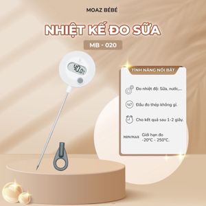 Nhiệt kế đo nước pha sữa Moaz Bébé MB-020