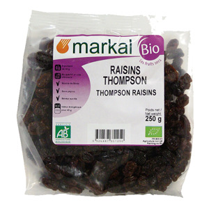 Nho khô hữu cơ Thompson Markal gói 250g