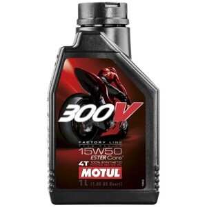 Nhớt cho xe mô tô phân khối lớn Motul 300V Factory Line 15W50 1 lít