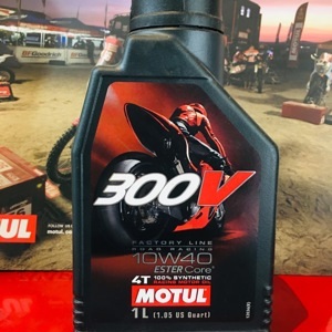 Nhớt cho xe mô tô phân khối lớn Motul 300V Factory Line 10W40 1 lít