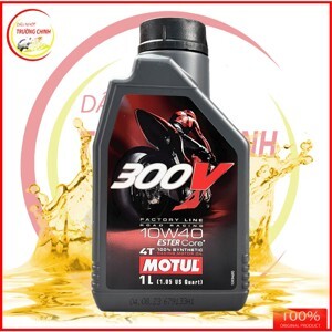 Nhớt cho xe mô tô phân khối lớn Motul 300V Factory Line 15W50 1 lít