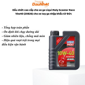 Nhớt Xe Tay Ga Motorbike 4T 10W40 Scooter Race Liqui Moly 20826 (1 Lít)