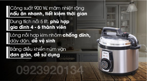 Nồi áp suất điện Philips 5 lít HD210366