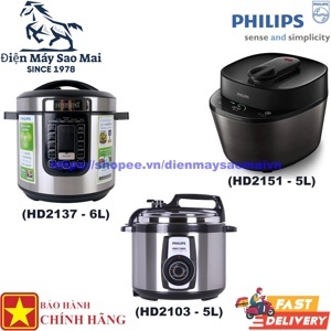 Nồi áp suất điện Philips HD2137/65 6L