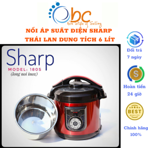 Nồi áp suất điện Sharp KS-180S 6 lít,1000W