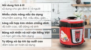 Nồi áp suất điện tử đa năng Sunhouse SHD1767 (SHD-1767) - 6.0 lít