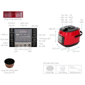 Nồi áp suất điện tử Kangaroo KG5P3 5 Lít
