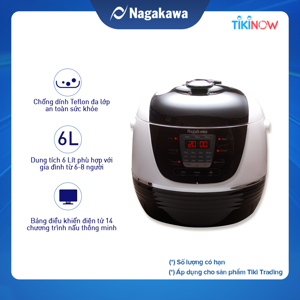 Nồi áp suất điện tử Nagakawa NAG0206 - 6L